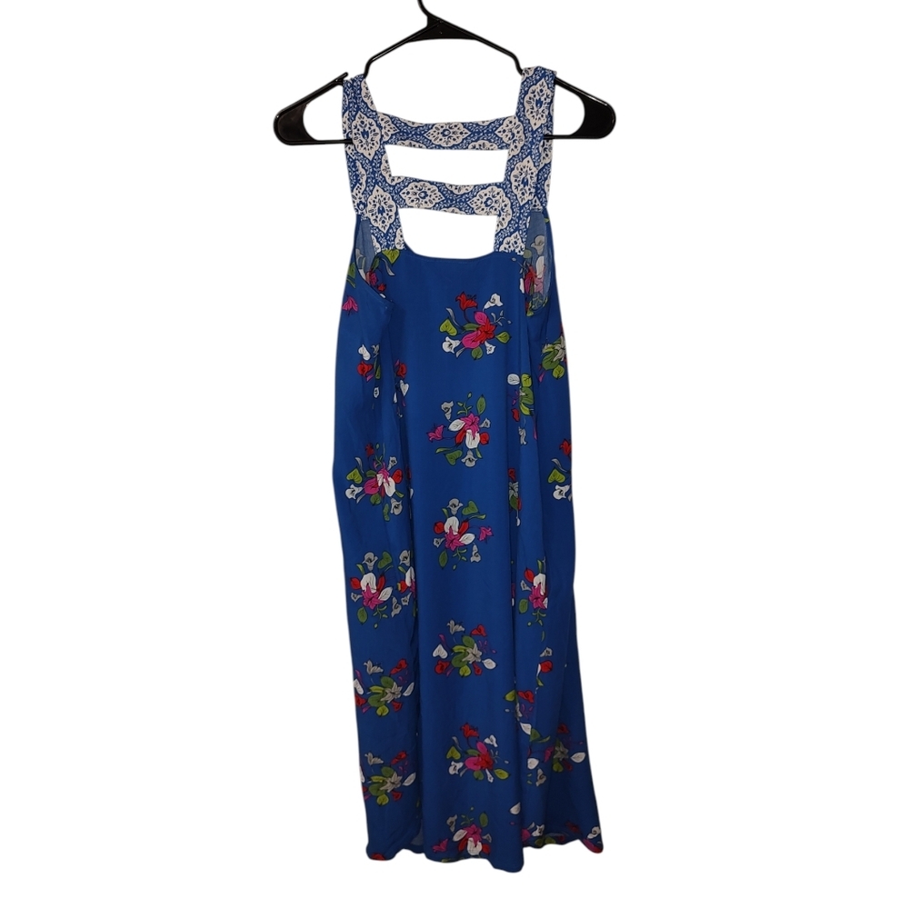 Matilda Jane Blue Floral Sundress with Pink & Green Accents And Pockets - Picture 3 of 5